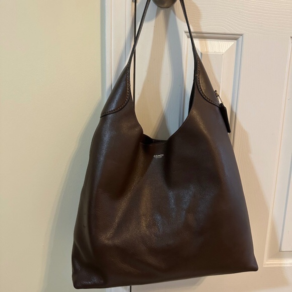 Coach Dark Brown Leather Shoulder Bag
